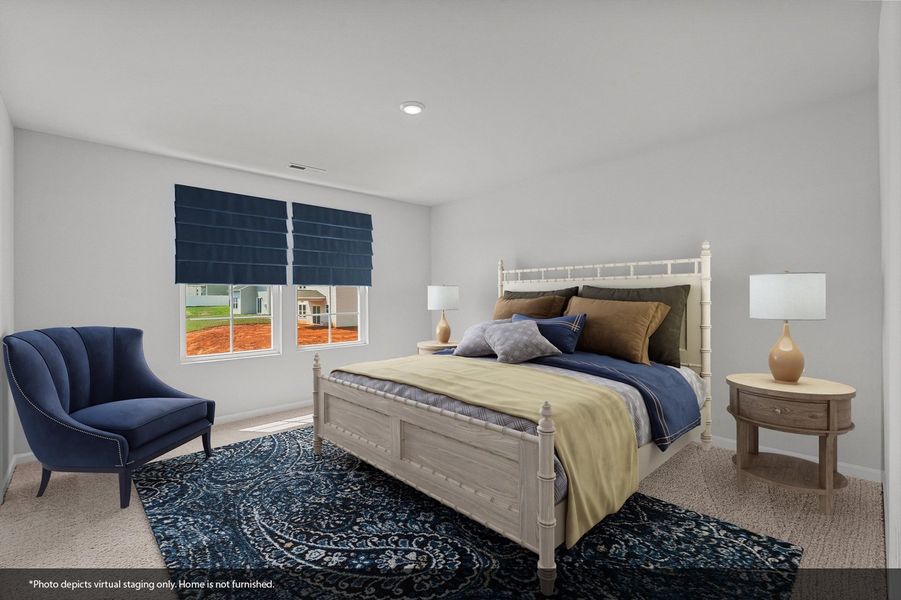 Furnished interior view inside a new home in Hanes Lake, Winston-Salem (Image 10). Furnished interior view inside a new home in Hanes Lake, Winston-Salem (Image 10).