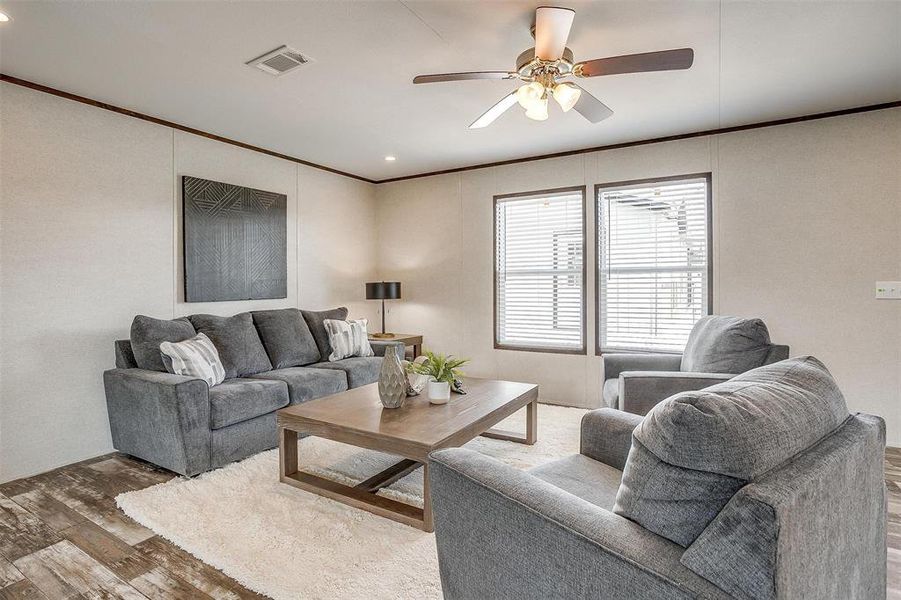 Furnished interior view inside a new home in , Sunset (Image 15).