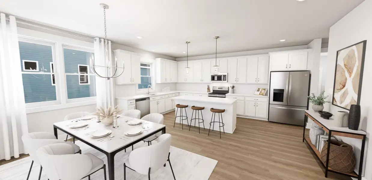 Representative furnished interior of a home built from the Warm as This by Garman Homes in Ponder, Wendell (Image 3).