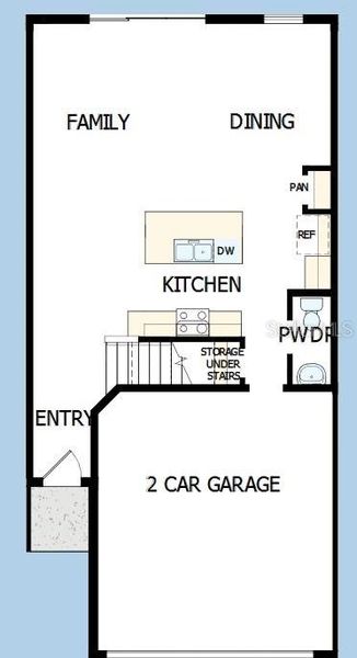 2D floor plan layout of this home in North River Ranch – Townhomes, Parrish, FL (Image 4).