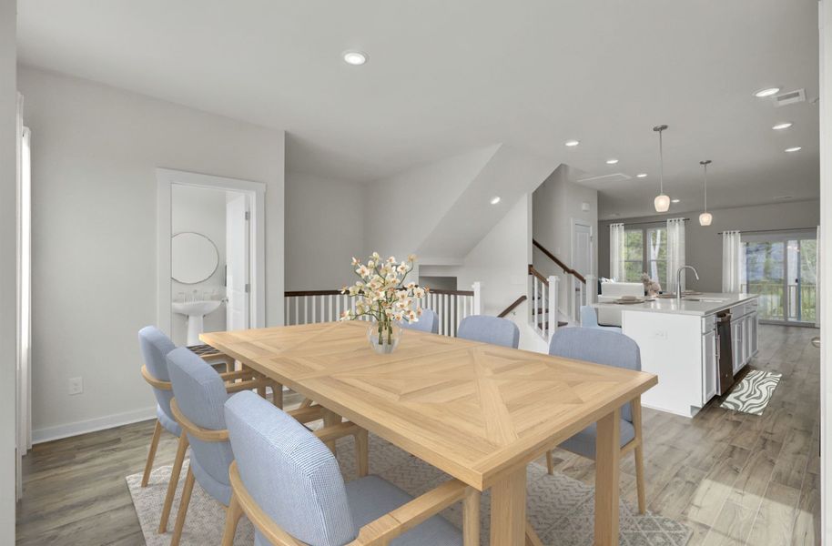 Furnished interior view inside a new home in Indigo Grove Townhomes, Johns Island (Image 6).
