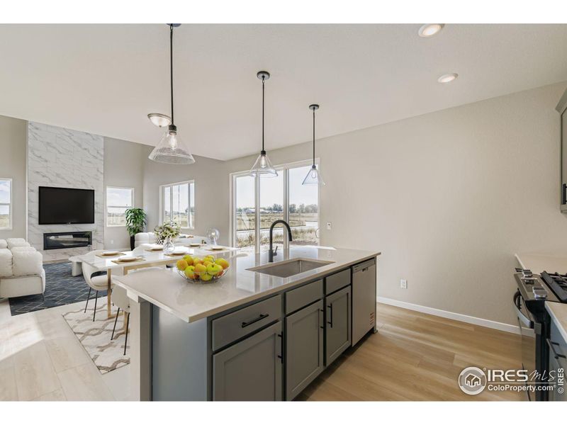 Kitchen island with additional storage