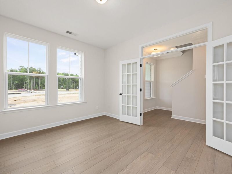 Spacious, unfurnished interior of a new home in Forestville Yard Townhomes, Knightdale (Image 11). Spacious, unfurnished interior of a new home in Forestville Yard Townhomes, Knightdale (Image 11).