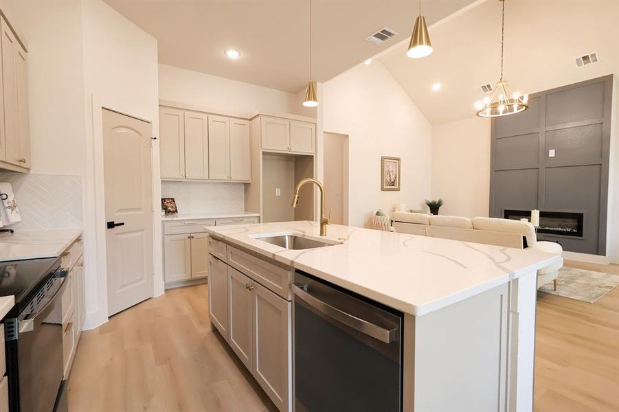 Furnished interior view inside a new home in , Fort Worth (Image 12). Furnished interior view inside a new home in , Fort Worth (Image 12).