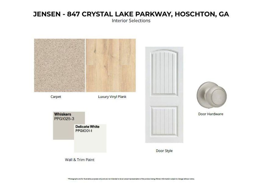 Sample of building materials used in homes in Twin Lakes, Hoschton (Image 2).