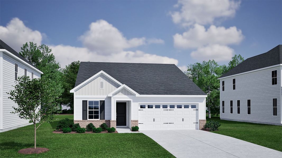 Representative exterior photo of a completed home built from the Ford - Genesis Value Collection by Mungo Homes in Rich Square, Ash, NC (Image 12).