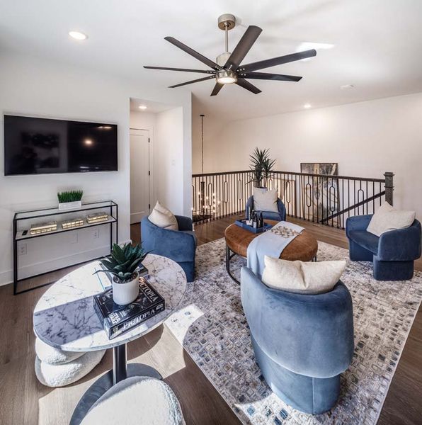 Representative furnished interior of a home built from the 222G by Highland Homes in Santa Rita Ranch, Liberty Hill (Image 50).
