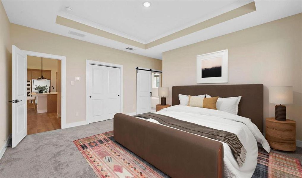 Furnished interior view inside a new home in Monterra, Fate (Image 13).