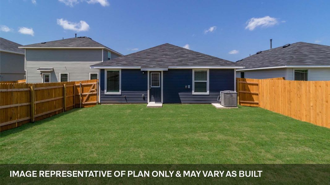 Exterior details and patio area of a home in Prairie Lakes, Buda (Image 4). Exterior details and patio area of a home in Prairie Lakes, Buda (Image 4).