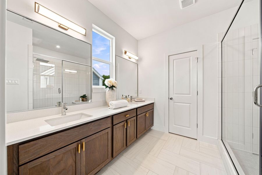 Furnished interior view inside a new home in Commons at West Tidwell, Houston (Image 9).