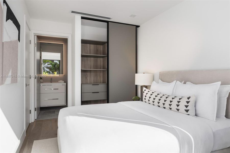 Furnished interior view inside a new home in , Key Biscayne (Image 22).