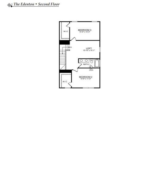 2D floor plan layout for the Edenton by Eastwood Homes in Lauren Park, Lexington, SC (Image 3). 2D floor plan layout for the Edenton by Eastwood Homes in Lauren Park, Lexington, SC (Image 3).