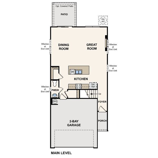 2D floor plan layout of this home in Azalea Square Townhomes, Lawrenceville, GA (Image 3).