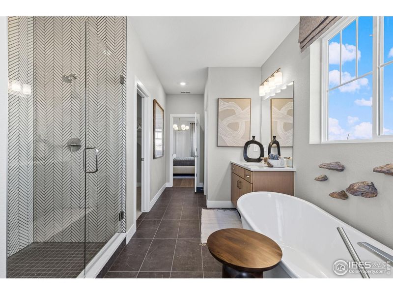 Furnished interior view inside a new home in Farmstead, Berthoud (Image 32).