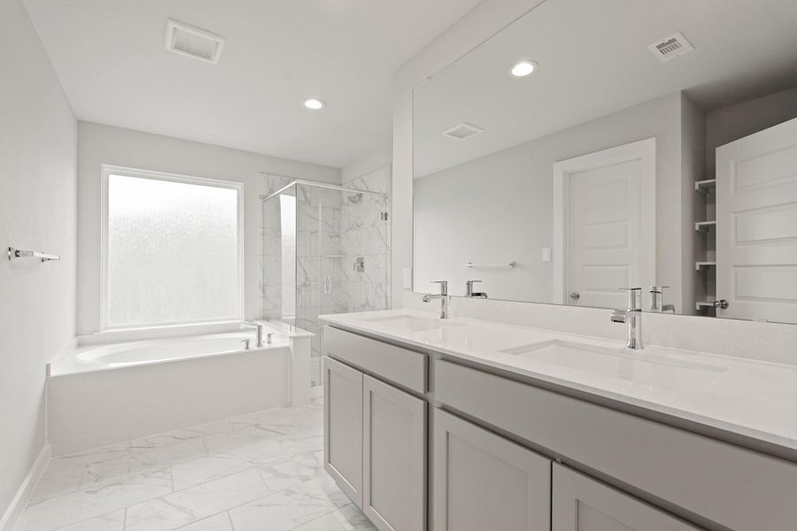 Furnished interior view inside a new home in Grand Oaks Village, Houston (Image 5). Furnished interior view inside a new home in Grand Oaks Village, Houston (Image 5).