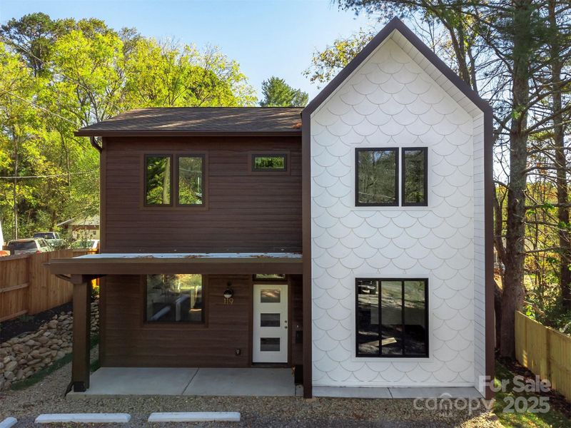 Exterior details and patio area of a home in , Asheville (Image 22). Exterior details and patio area of a home in , Asheville (Image 22).