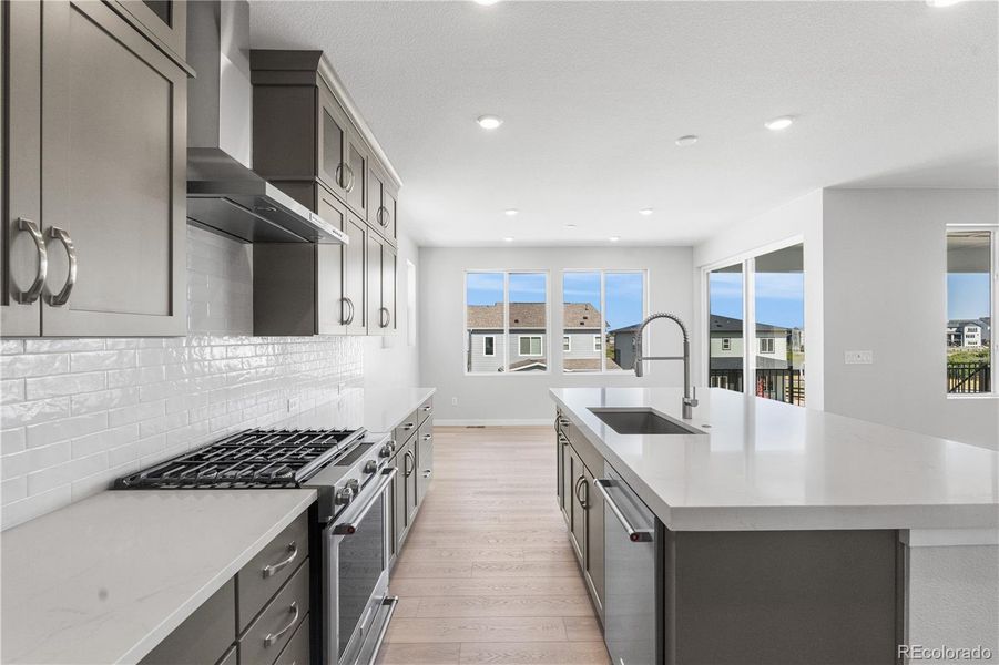 Furnished interior view inside a new home in Portrait at The Canyons, Castle Pines (Image 16).