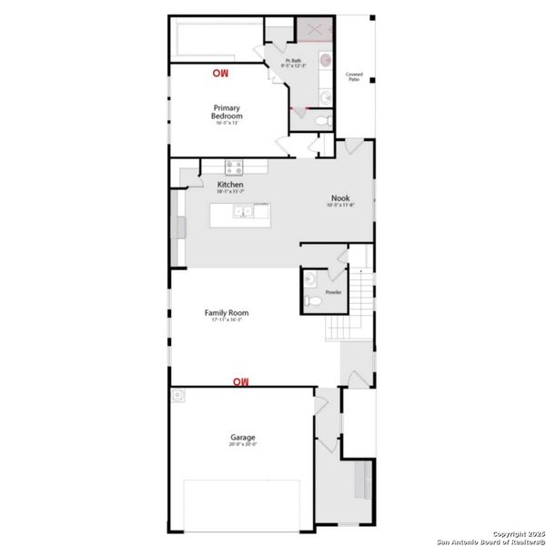 2D floor plan layout of this home in Vista Ridge, Live Oak, TX (Image 20).