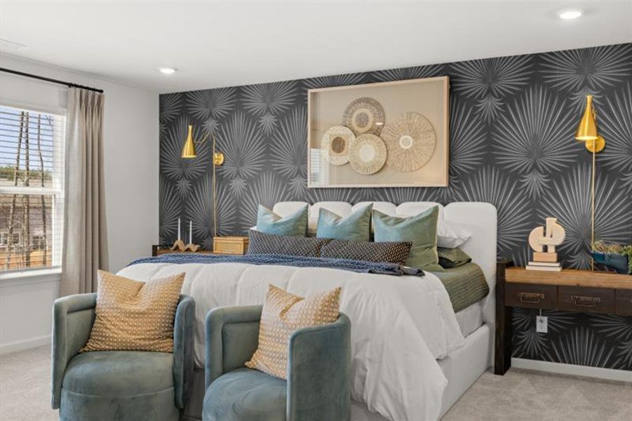 Furnished interior view inside a new home in Towns at Ivy Creek, Buford (Image 38).