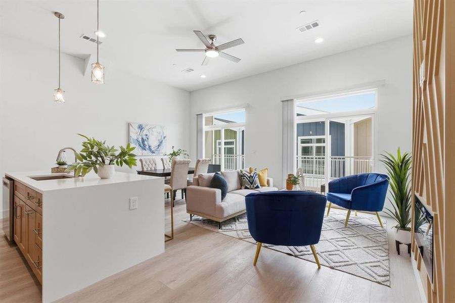 Furnished interior view inside a new home in , Dallas (Image 24).