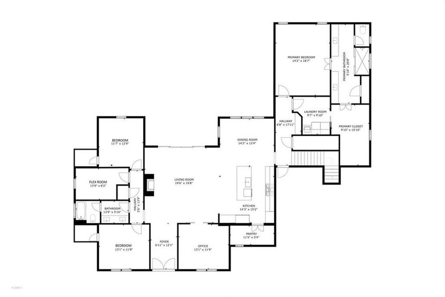 2D floor plan layout of this home in , Woodstock, GA (Image 3).