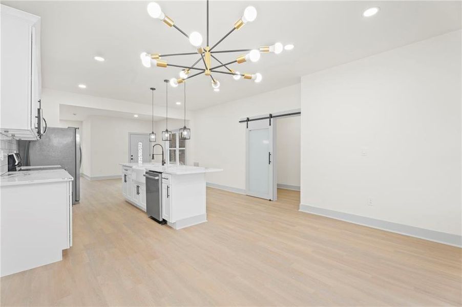 Furnished interior view inside a new home in , Atlanta (Image 12).