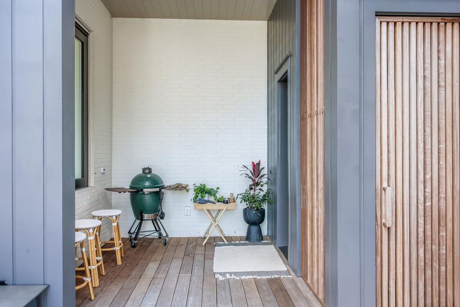 Exterior details and patio area of a home in , Charleston (Image 4). Exterior details and patio area of a home in , Charleston (Image 4).