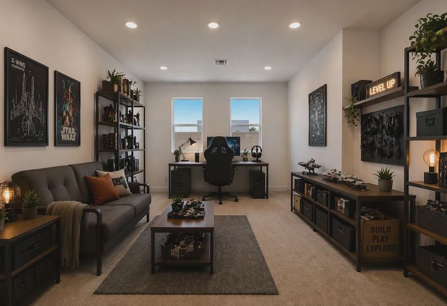 Hobby Room Virtually Staged - 5 of 11