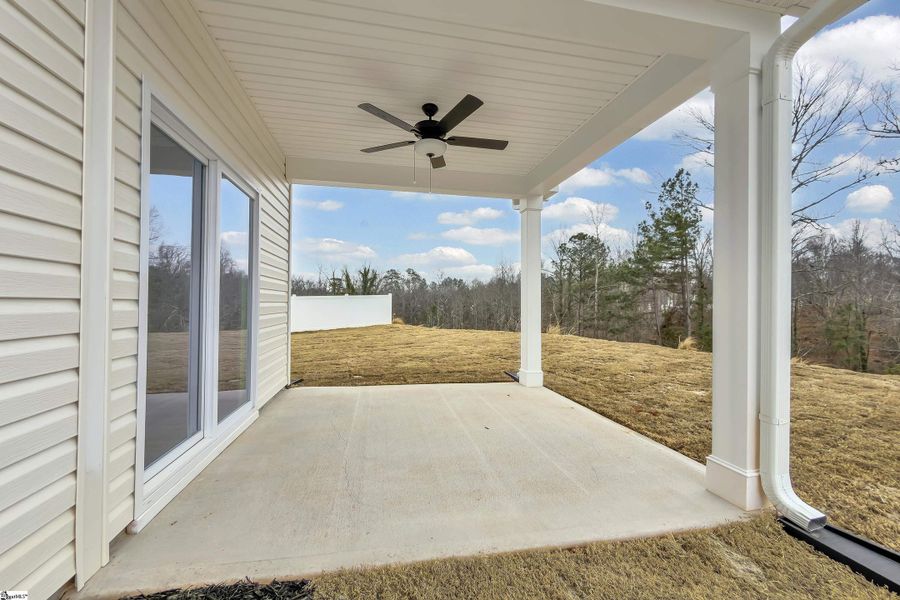 Exterior details and patio area of a home in Sedona, Greenville (Image 4).