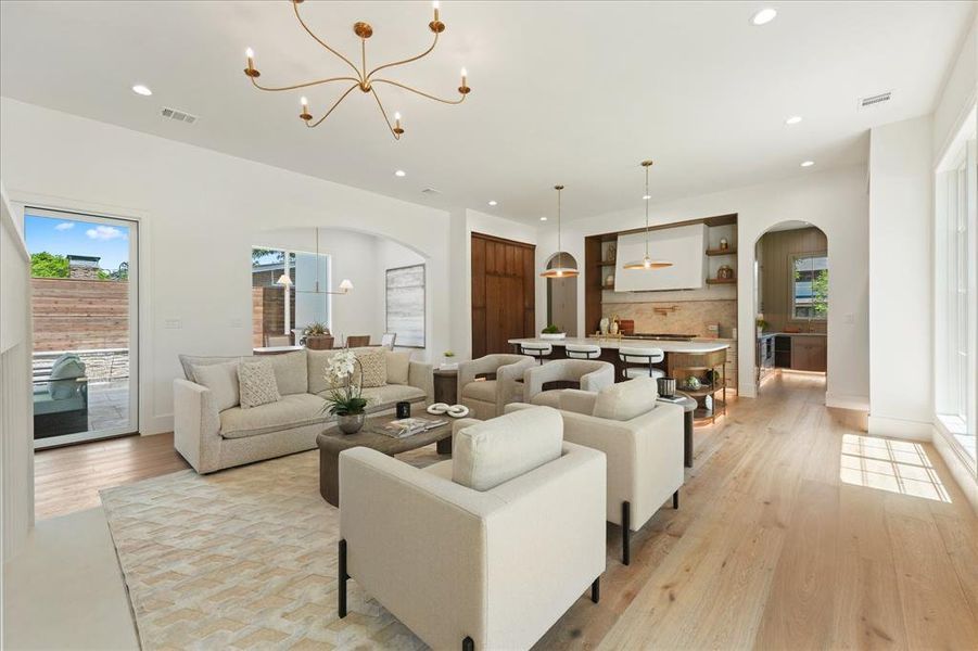 Furnished interior view inside a new home in , Dallas (Image 19).