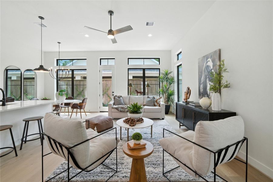 Furnished interior view inside a new home in Spring Valley Creek, Houston (Image 33). Furnished interior view inside a new home in Spring Valley Creek, Houston (Image 33).