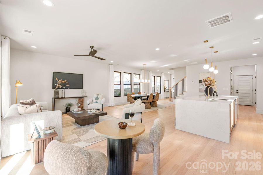 Furnished interior view inside a new home in , Charlotte (Image 41). Furnished interior view inside a new home in , Charlotte (Image 41).