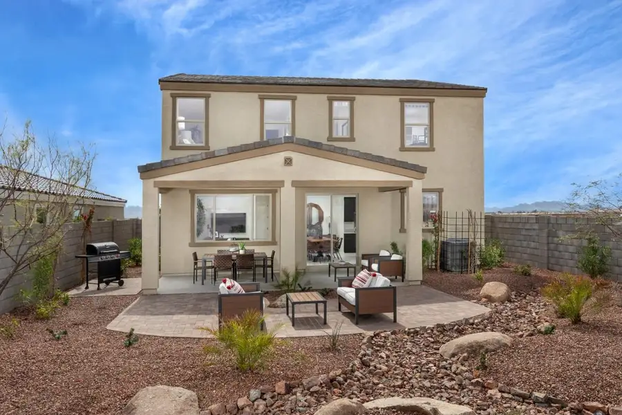 Representative exterior details of a home built from the 2373 Modeled by KB Home in Mystic Vista Traditions, Buckeye (Image 3).