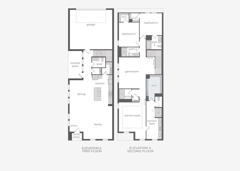 2D floor plan layout for the Calais by Normandy Homes in Twin Creeks Watters, Allen, TX (Image 3). 2D floor plan layout for the Calais by Normandy Homes in Twin Creeks Watters, Allen, TX (Image 3).