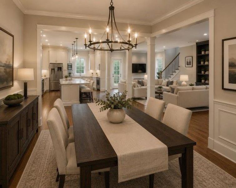 Furnished interior view inside a new home in , Atlanta (Image 5).