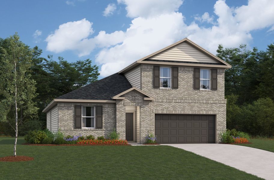 Representative exterior photo of a completed home built from the Berkshire by Beazer Homes in Sorella: Landmark Collection, Tomball, TX (Image 2).