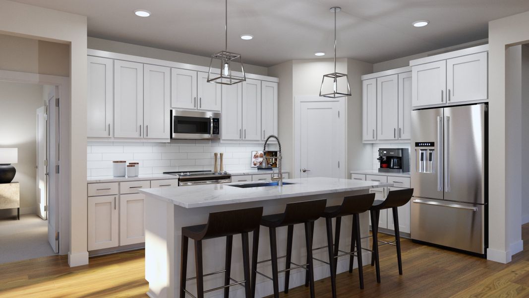 Representative furnished interior of a home built from the 4014 by Risewell Homes in Parkton Square, Kyle (Image 8).