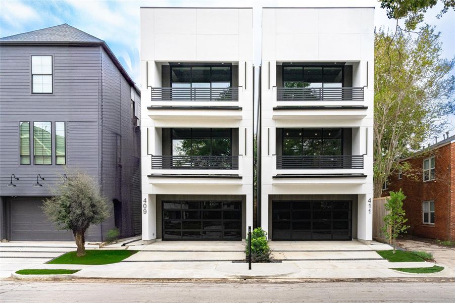 Front exterior of a new home in , Houston, TX, highlighting curb appeal (Image 1). Front exterior of a new home in , Houston, TX, highlighting curb appeal (Image 1).