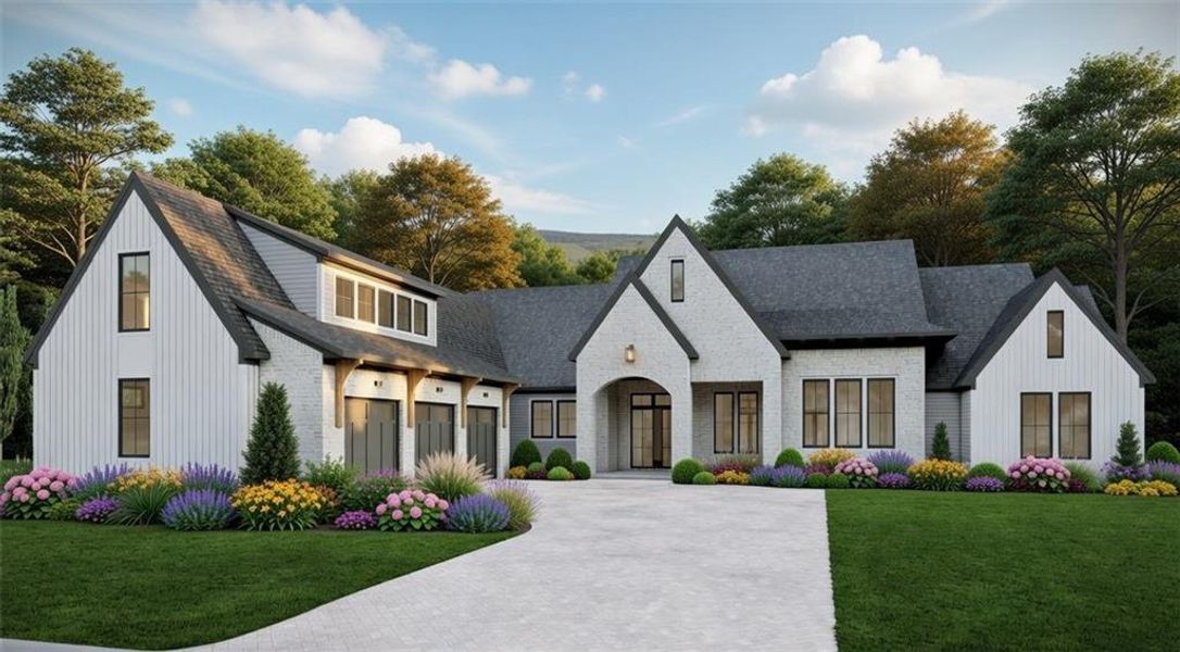 Front exterior of a new home in , Cumming, GA, highlighting curb appeal (Image 29).