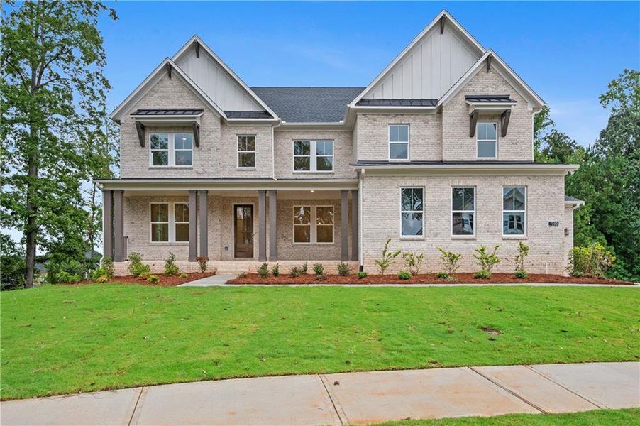 Front exterior of a new home in , Cumming, GA, highlighting curb appeal (Image 26).