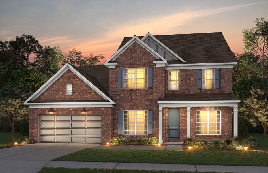 Representative exterior photo of a completed home built from the Riverton by Pulte Homes in Waterside at Pine Island, Columbia, SC (Image 24). Representative exterior photo of a completed home built from the Riverton by Pulte Homes in Waterside at Pine Island, Columbia, SC (Image 24).