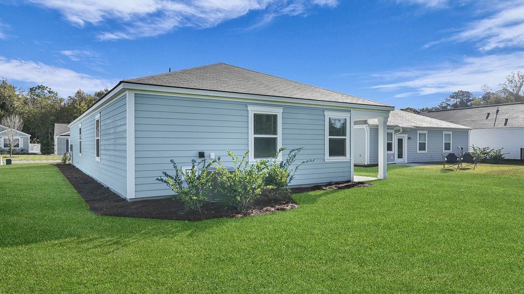 Exterior details and patio area of a home in The Oaks at Center Station, Hollywood (Image 4). Exterior details and patio area of a home in The Oaks at Center Station, Hollywood (Image 4).