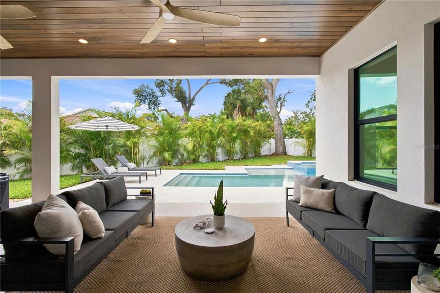 Exterior details and patio area of a home in , Tampa (Image 38).