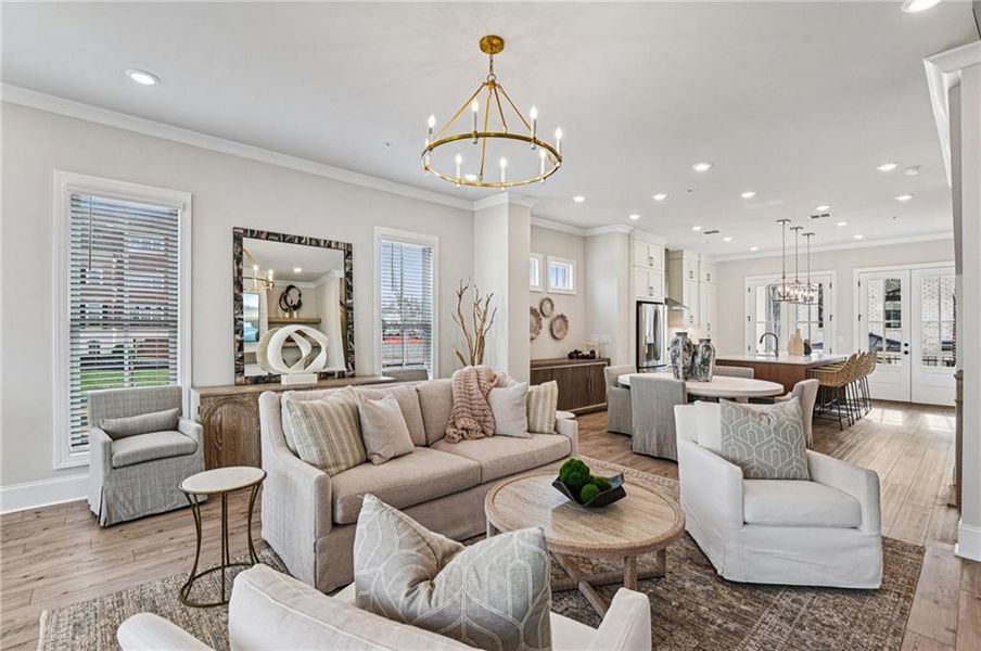 Furnished interior view inside a new home in Byers Park, Alpharetta (Image 19).