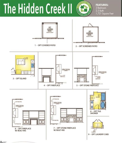 2D floor plan layout of this home in Sedona, Greenville, SC (Image 5).