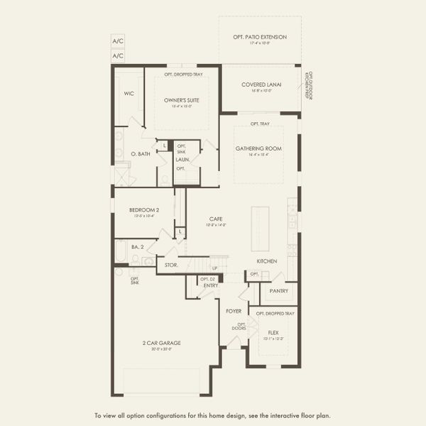 2D floor plan layout for the Mainstay Grand by Del Webb in Del Webb Lakehaven, Clermont, FL (Image 3).