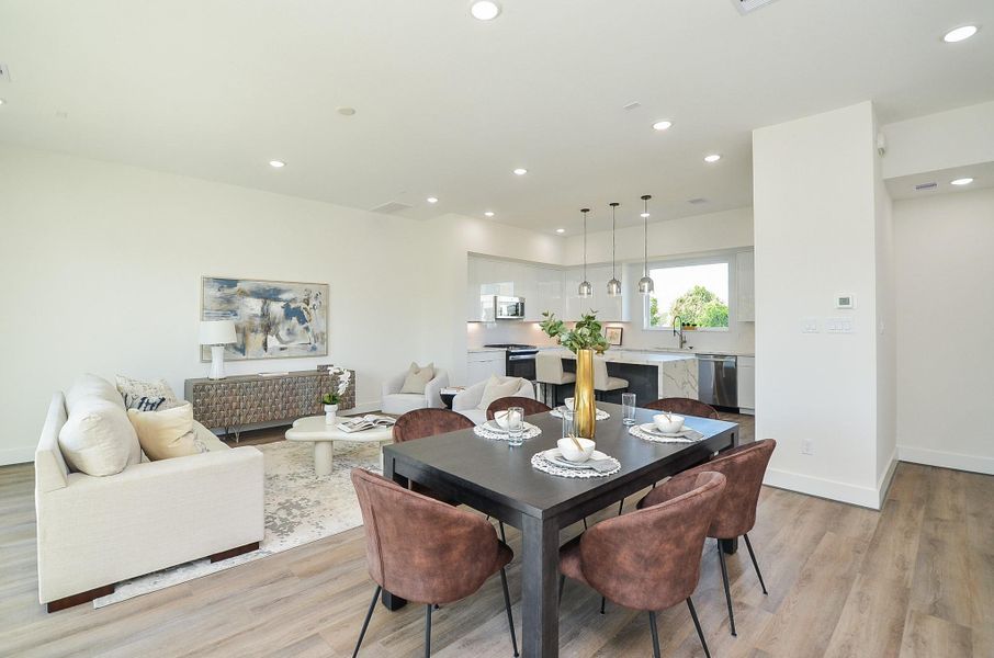 Living room/ Dining (Sample photo from similar floor plan built by the builder)