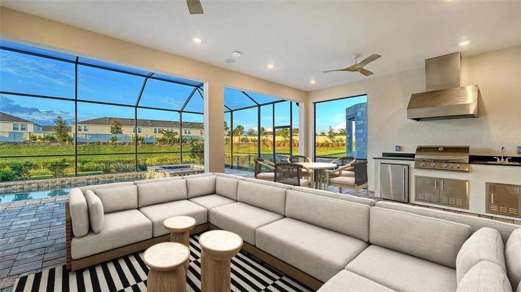 Furnished interior view inside a new home in Esplanade at Azario Lakewood Ranch, Lakewood Ranch (Image 10).