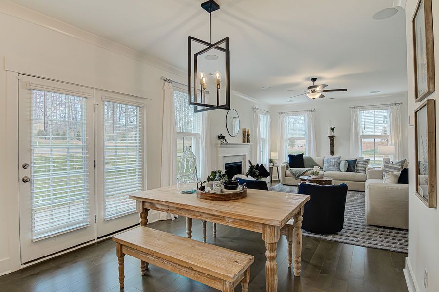Furnished interior view inside a new home in Hanes Lake, Winston-Salem (Image 14). Furnished interior view inside a new home in Hanes Lake, Winston-Salem (Image 14).