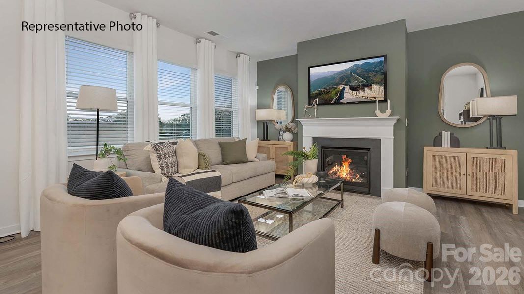 Furnished interior view inside a new home in The Hamptons at Hickory, Hickory (Image 9).